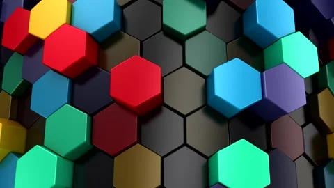 Background of Hexagons Stock Footage 252425850