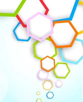 Background with hexagons Stock Illustration