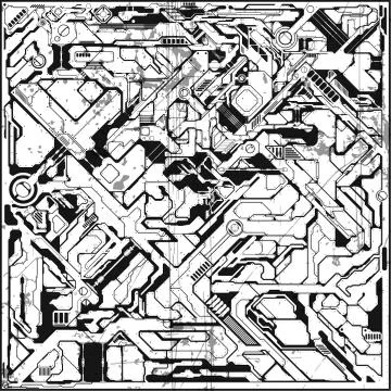 Background in high tech style. Abstract vector pattern. Illustrazione stock