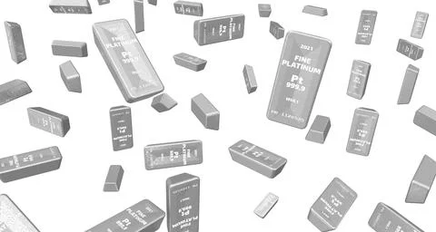 Background with highest standard platinum bars Stock Illustration
