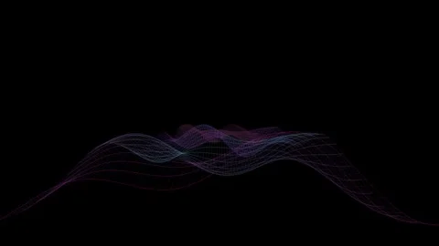 Background of hills with wavy lines as mountain contour lines made with digital Stock Footage 337607802