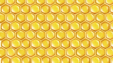 Background with honeycombs. Pattern with gold hexagons. Geometric background. Stock Illustration