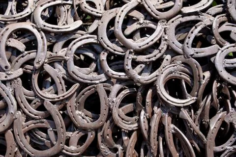 Background of horseshoe Stock Photos