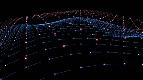 Background   HUD Sci Fi Digital Wave Stock-Footage 160835575