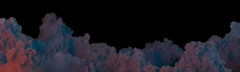 Background of huge night panoramic clouds isolated - concept Stock Illustration
