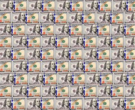 Background from hundred dollar bank notes Stock Photos