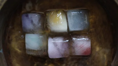 Background with ice color cubes Stock Footage 172030901