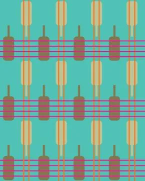 Background with ice cream. Turquoise vector seamless Stock Illustration
