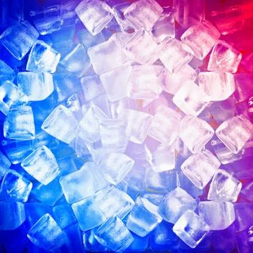 Background with ice cubes in blue light Stock Illustration