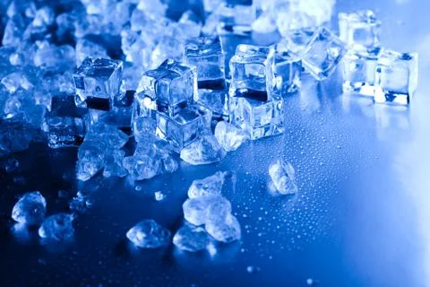 Background with ice cubes, cold and fresh concept Stock Photos