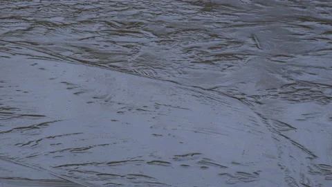 Background of ice on surface of water textured surface UK 4K Stock Footage 148456218