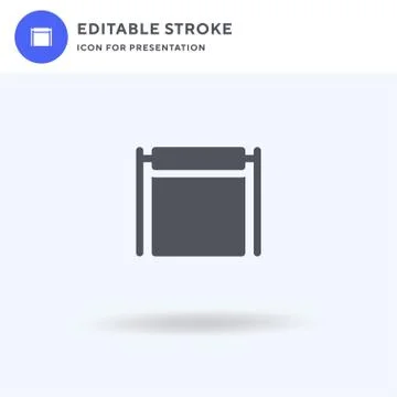 Background icon vector, filled flat sign, solid pictogram isolated on white,  Stock Illustration