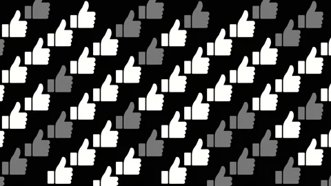 Background of like icons quickly changing black and white color. Stock Footage 234166218