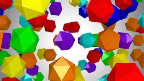 Background of Icosahedrons Stock Footage 120236204