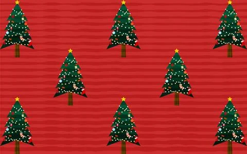 Background illustration of Christmas trees Stock Illustration