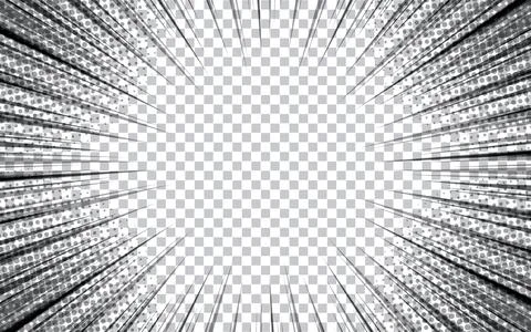 Background illustration of Comic Radial Speed Lines, monochrome vector grap.. Illustrazione stock