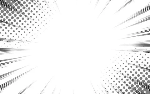 Background illustration of Comic Radial Speed Lines, monochrome vector grap.. Stockillustratie