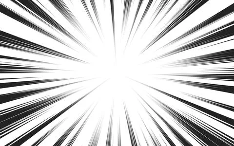 Background illustration of Comic Radial Speed ??Lines, monochrome vector gr.. 库存插图