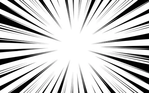 Background illustration of Comic Radial Speed ??Lines, monochrome vector gr.. Stock Illustration