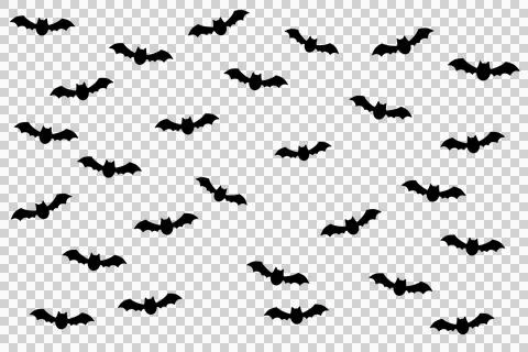 Background illustration with many bats flying Иллюстрация