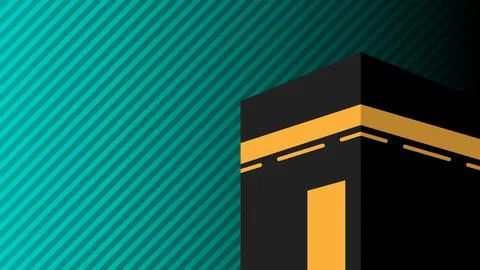 Background Illustration of Sacred Structure with Abstract Design and Geomet.. Stock Illustration
