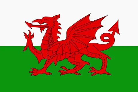 Background illustration Wales flag Stock Illustration