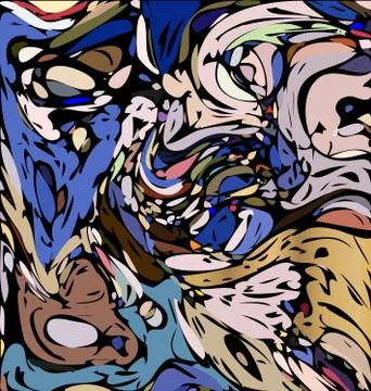 Background image of abstract colored chaos blue and agray Illustrazione stock