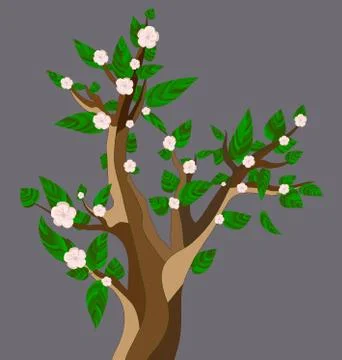 Background image of the abstract spring tree Stock Illustration