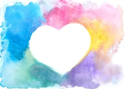 Background image of abstract watercolor spots forming a random shape of diffe Stock Illustration