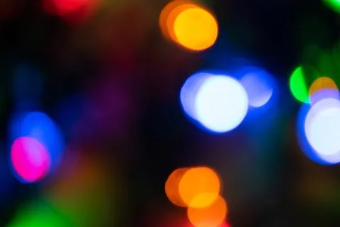 Background image, colored lights in the dark Stock Photos