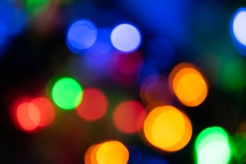 Background image, colored lights in the dark Stock Photos