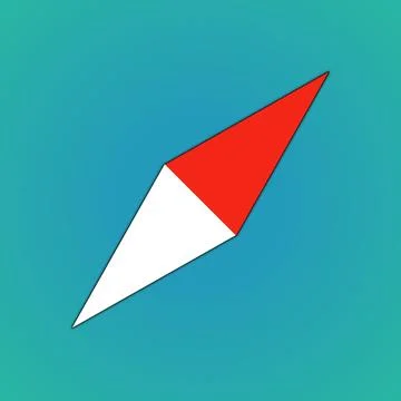 Background image of a compass needle as a pointer Stock Illustration