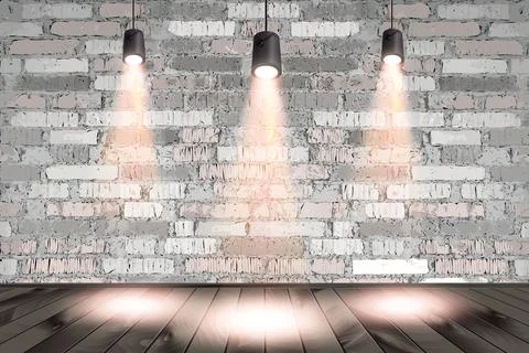 Background image of dark wall with light spot Stock Illustration