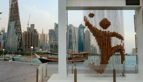 Background image of Doha city Stock Photos