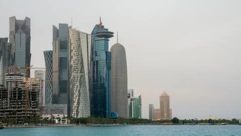 Background image of Doha city Stock Photos