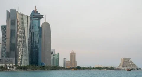 Background image of Doha city Stock-Fotos