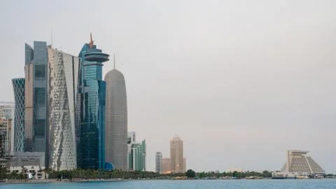 Background image of Doha city Stock Photos
