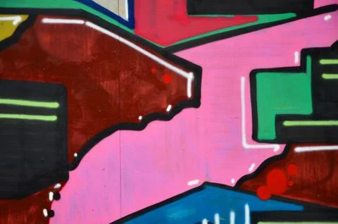 Background image with elements of graffiti pattern. Street art concept Foto stock