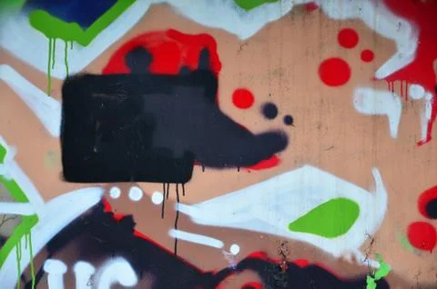 Background image with elements of graffiti pattern. Street art concept Stockfoto's