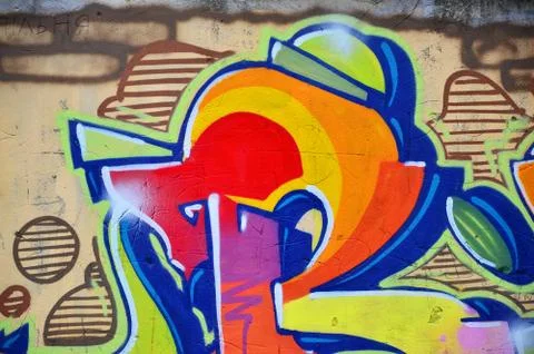 Background image with elements of graffiti pattern. Street art concept Stock Photos