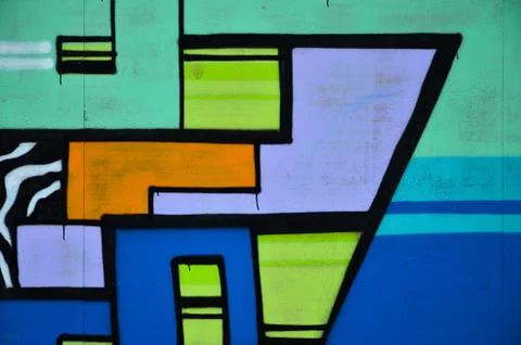 Background image with elements of graffiti pattern. Street art concept Stock Photos