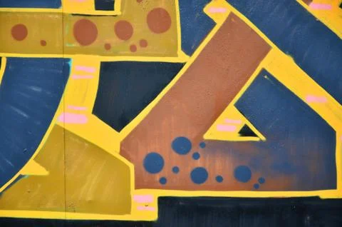 Background image with elements of graffiti pattern. Street art concept 스톡 사진