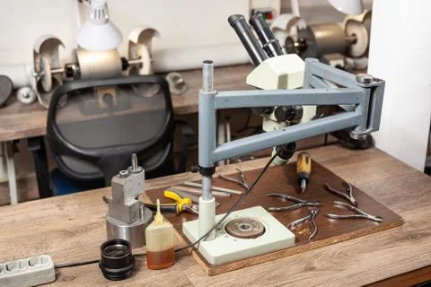 Background image of empty blacksmith workshop Foto stock