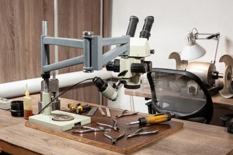 Background image of empty blacksmith workshop Stock Photos