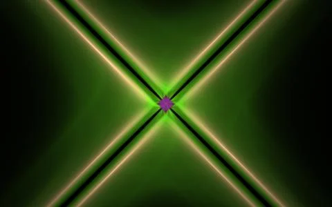 Background image energy rays of green with a green edging and a diffuse glow Stock Illustration
