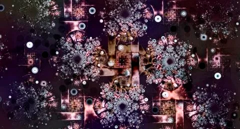 Background image with fancy pattern on dark background Stock Illustration