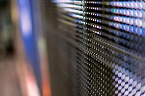 Background image fiber optic technology on the monitor. Stock Photos