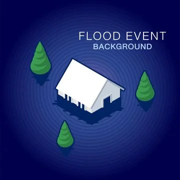 Background image of the flood event Stock Illustration