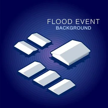 Background image of the flood event Stock Illustration