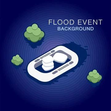 Background image of the flood event Stock Illustration